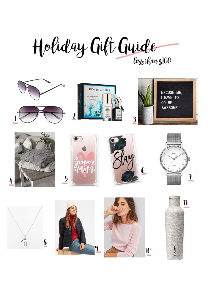 holiday gift guide, less than $100, affordable gifts, Christmas gift ideas